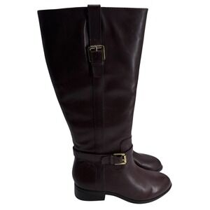 Lauren Ralph Lauren Women's Tall Riding‎ Boots Size 6.5 B Brown Leather Monica
